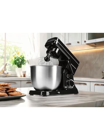 Gourmet Maxx Küchenmaschine 3in1 5-tlg. 1500W schwarz mischen/kneten/rühren Schwarz