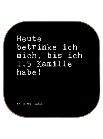 Mr. & Mrs. Panda Untersetzer für Gläser Heute betrinke ich mich,... in Schwarz