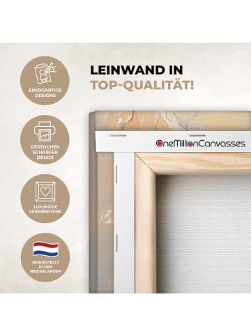 OnlyWow Leinwand Bilder Pastellblau