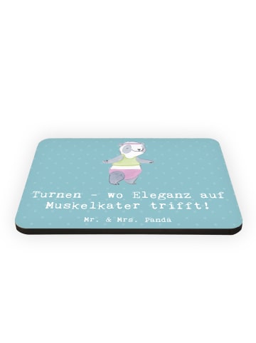Mr. & Mrs. Panda Magnet Turnen Eleganz mit Spruch in Meeresbrise