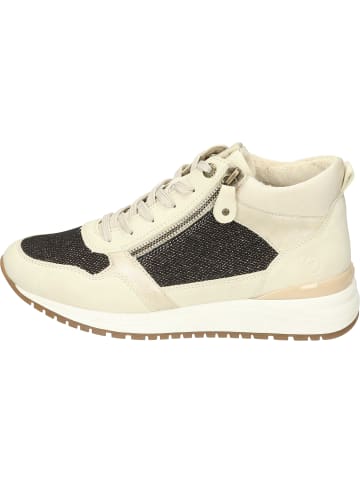 remonte Sneakers High in crema/schwarz-bronze/muschel/perlcreme