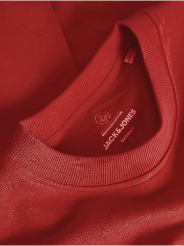 Jack & Jones 2er-SET Sweater Rundhals Pullover mit ORIGINALS Print in Rot