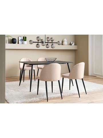 home24 Polsterstuhl Jacklin V (2er-Set) in Beige