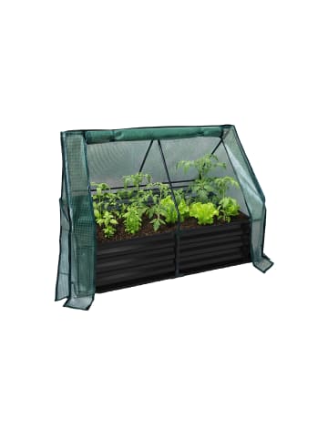 relaxdays Hochbeet in Schwarz - (B)125 x (H)92 x (T)95 cm