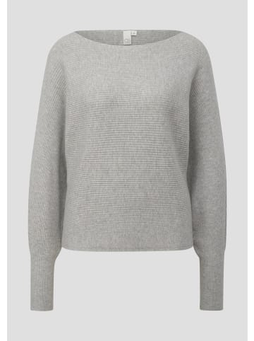 QS Strickpullover in 9400_grau meliert