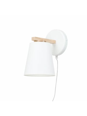 Licht-Erlebnisse Wandlampe in Holz Weiß