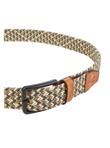 Camel Active Gürtel mit Flechtmuster in Beige-Grün