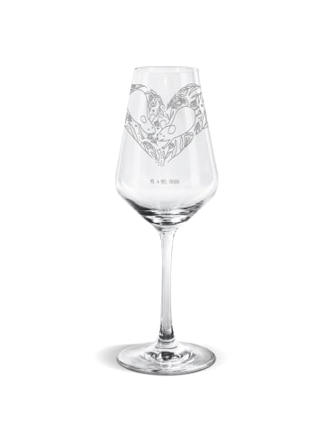 Mr. & Mrs. Panda Weinglas Mäuse Herz ohne Spruch in Transparent