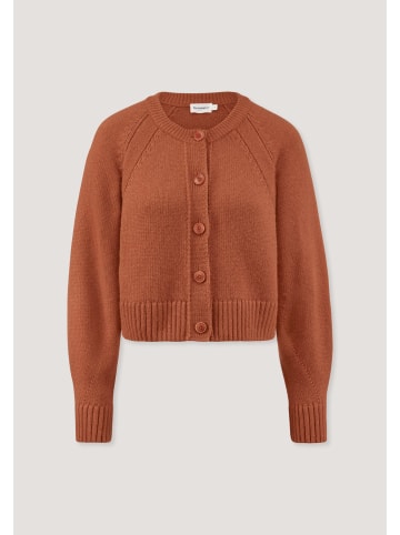 Hessnatur Strick Jacke Relaxed Cropped in rotorange