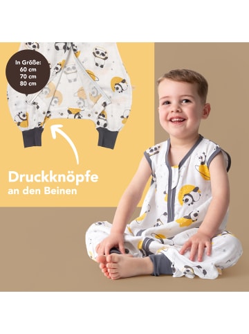 Schlummersack Musselin Schlafsack mit Füßen, 0.5 TOG in Gold