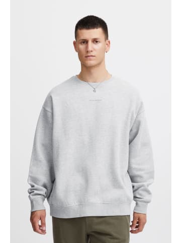 BLEND Sweatshirt Sweatshirt 20716056  Basic Rundhalspullover mit großer Stickerei in mittelgrau