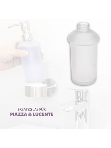 bremermann Ersatzseifenspenderglas PIAZZA & LUCENTE ca. 7 x 14 cm (B/H)