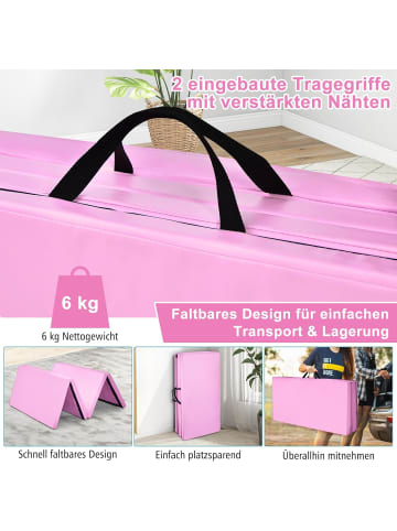 COSTWAY Gymnastikmatte 240x117x5cm in Lila