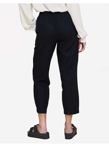 Threadbare Stoffhose THB Rosewood Linen Trouser in Schwarz