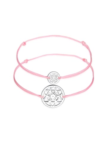 Elli Armband 925 Rosegold Blume, Lebensblume in Silber