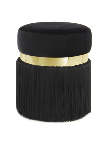 Kayoom Hocker Alix in Schwarz / Gold