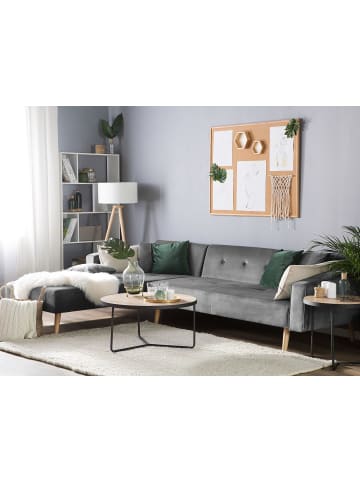 Beliani Ecksofa VADSO in Grau/Braun - (W) 303 x (H) 72 x (L) 98 cm