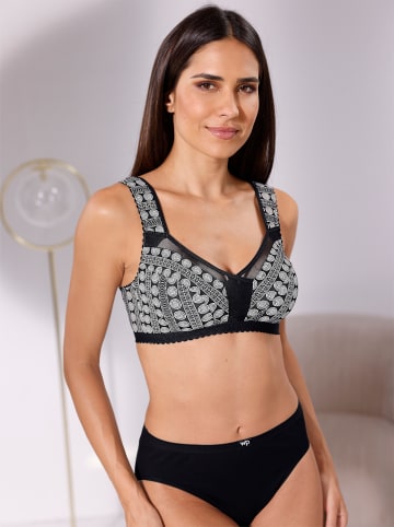 WITT WEIDEN Entlastungs-BH ohne Bügel in schwarz-bedruckt