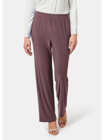 GOLDNER Kurzgröße: Slinky-Hose mit weitem Bein in pflaumenviolett