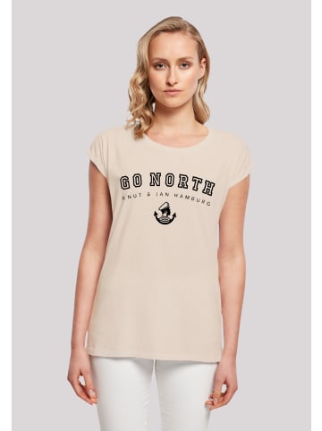 F4NT4STIC T-Shirt Go North Knut & Jan Hamburg in Whitesand