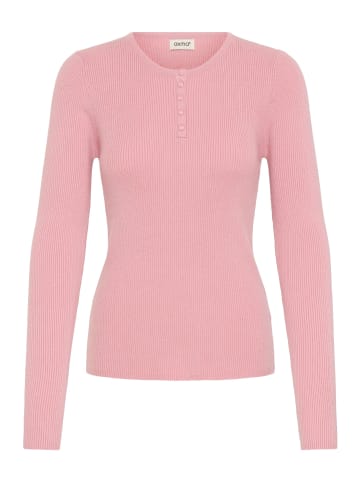 Oxmo Rundhalspullover OXISOLRAY in Rosa