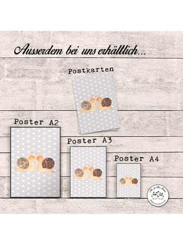 Mr. & Mrs. Panda wanddeko Schnecken Liebe ohne Spruch in Grau Pastell