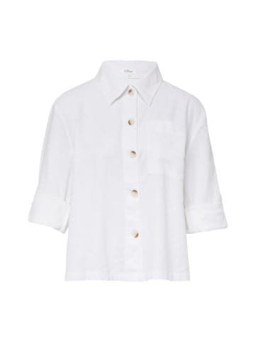 S.OLIVER RED LABEL Halbarmbluse in Weiß