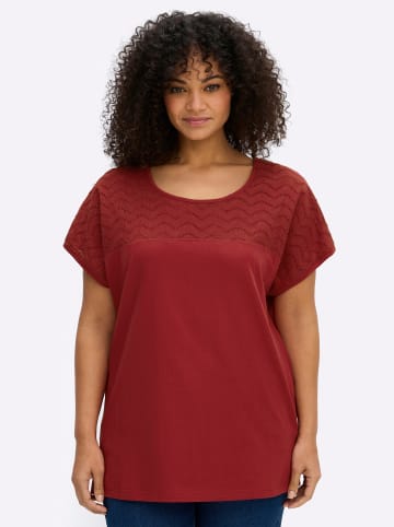 sheego Kurzarm-Shirt in kirsche