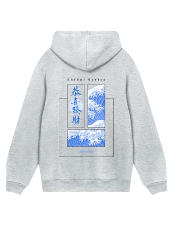 F4NT4STIC Hoodie Shibui Series Japan Streetstyle in grau meliert