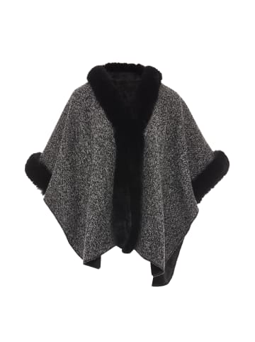 Usha Women Poncho in Schwarz