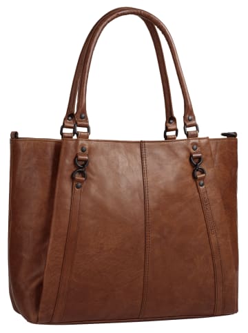 SPIKES & SPARROW Shopper echt Leder in cognac