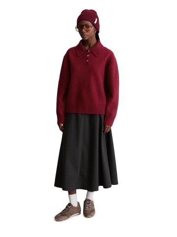 Marc O'Polo DENIM Strickpolo relaxed in Deep Burgundy