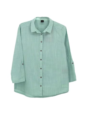 Jack Wolfskin Bluse Emerald Lake Shirt Damen Bluse Wanderhemd Baumwolle in Grün