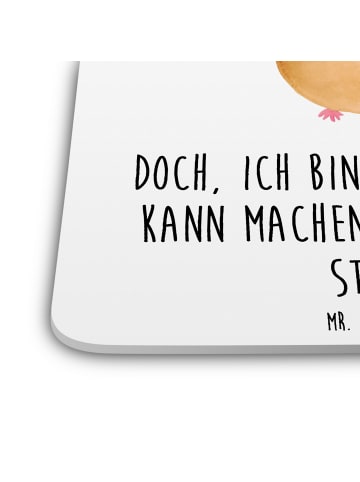 Mr. & Mrs. Panda Tischuntersetzer Hamster Hut mit Spruch in Weiß