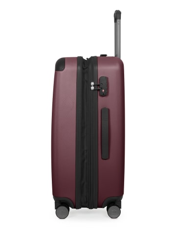 Hauptstadtkoffer Spree - Mittelgroßer Koffer Hartschale Trolley 65 cm, TSA, 74 L in Dunkelrot