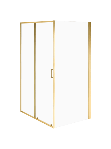 Beliani Duschkabine LANGUI in Gold - (W) 120 x (H) 190 x (L) 90 cm