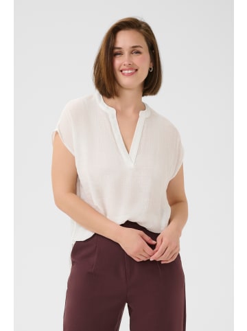 Kaffe Kurzarm-Bluse KAanja Regular fit in Chalk
