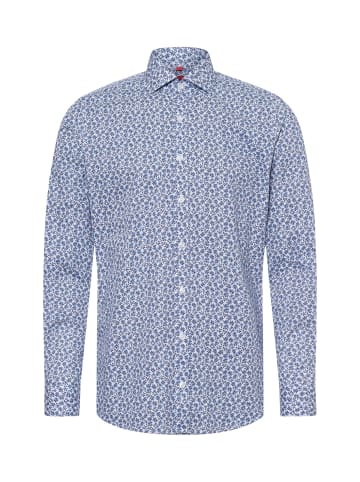 Finshley & Harding Hemd Easy Care in marine weiß