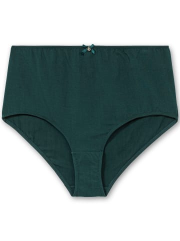 sheego High-Waist-Slip in schwarz+grün+bedruckt