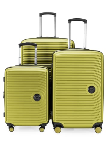 Hauptstadtkoffer Mitte - Kofferset 3 Trolleys Erweiterung Hartschale Gepäck-Set in Farn
