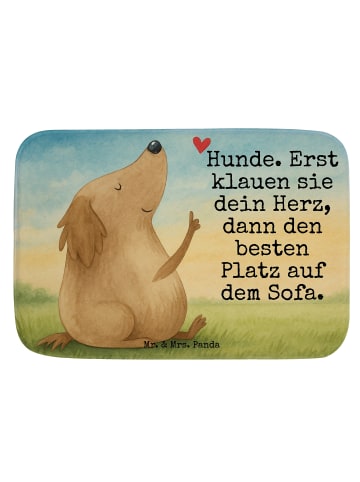 Mr. & Mrs. Panda Badevorleger Hund Liebe Design mit Spruch in Weiß