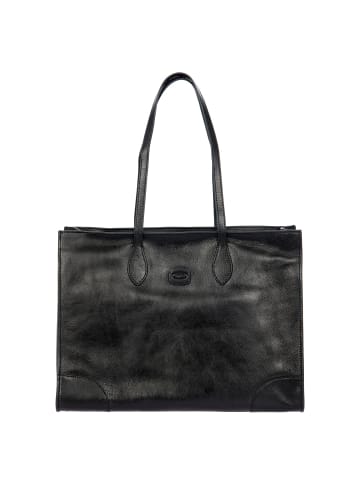 BRIC`s Volterra Shopper Tasche M Leder 40.5 cm Laptopfach in black