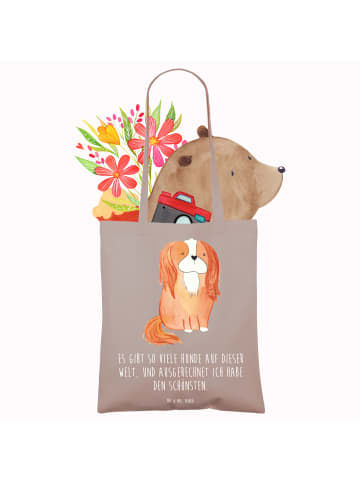 Mr. & Mrs. Panda Tasche Hund Cavalier King Charles Spaniel mit S... in Braun Pastell
