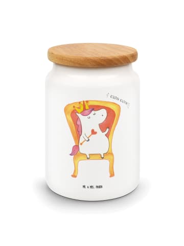 Mr. & Mrs. Panda Dose Einhorn König ohne Spruch in Weiß