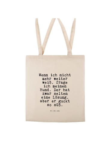 Mr. & Mrs. Panda Tasche Wenn ich nicht mehr... mit Spruch in Creme
