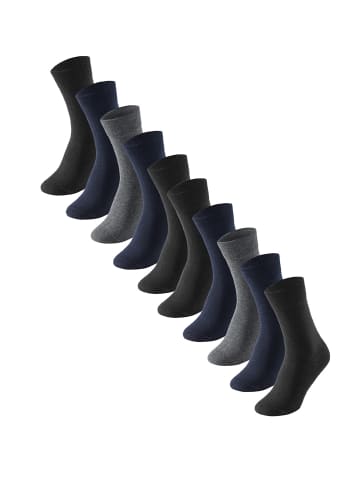 Schiesser Socken Bluebird in Schwarz / Grau / Dunkelblau