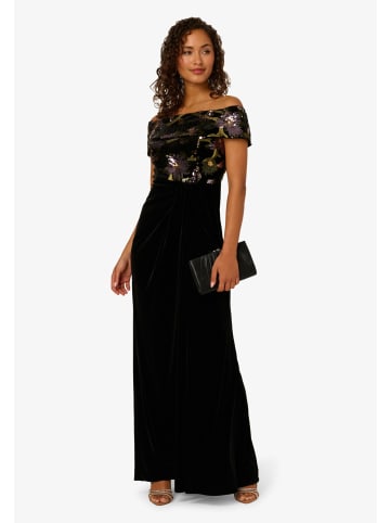 Adrianna Papell Langes Abendkleid Off Shoulder Gown in schwarz