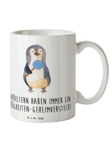 Mr. & Mrs. Panda Kaffeebecher Großeltern Süßigkeiten mit Spruch in Weiß