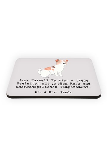 Mr. & Mrs. Panda Magnet Jack Russell Terrier mit Spruch in Grau Pastell