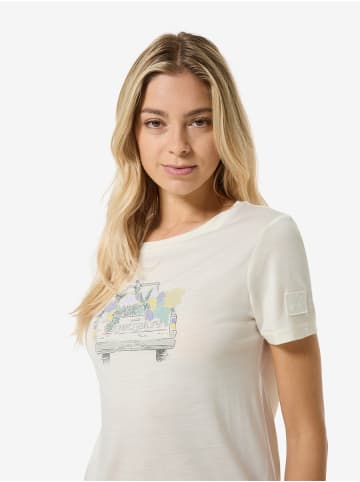 super.natural W FLOWER DELIVERY BIO J TEE in weiß